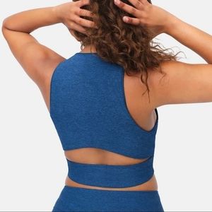 Outdoor Voices Deep Sea Blue Slashback Crop Top NWT